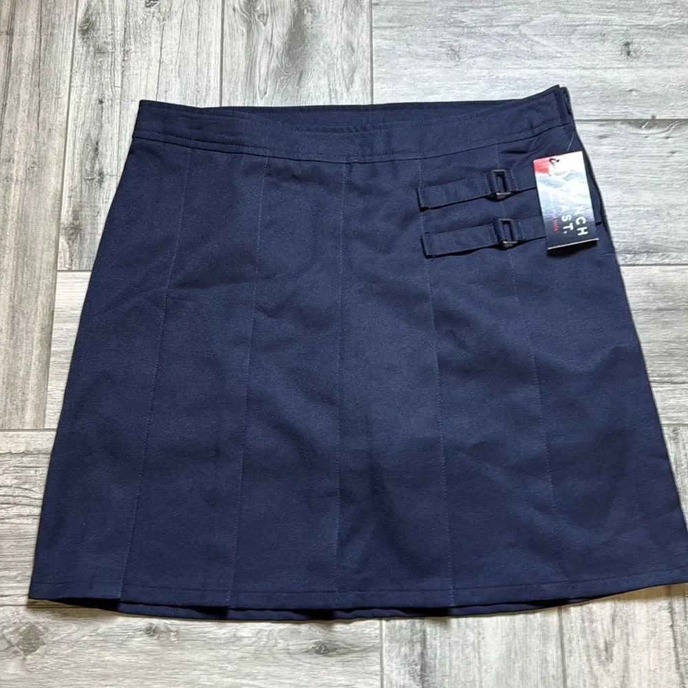 French Toast Girls Navy School Uniform Pleated Front Scooter Skirt Size 16 NWT